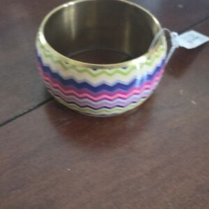 Colorful Chevron Bangle Bracelet